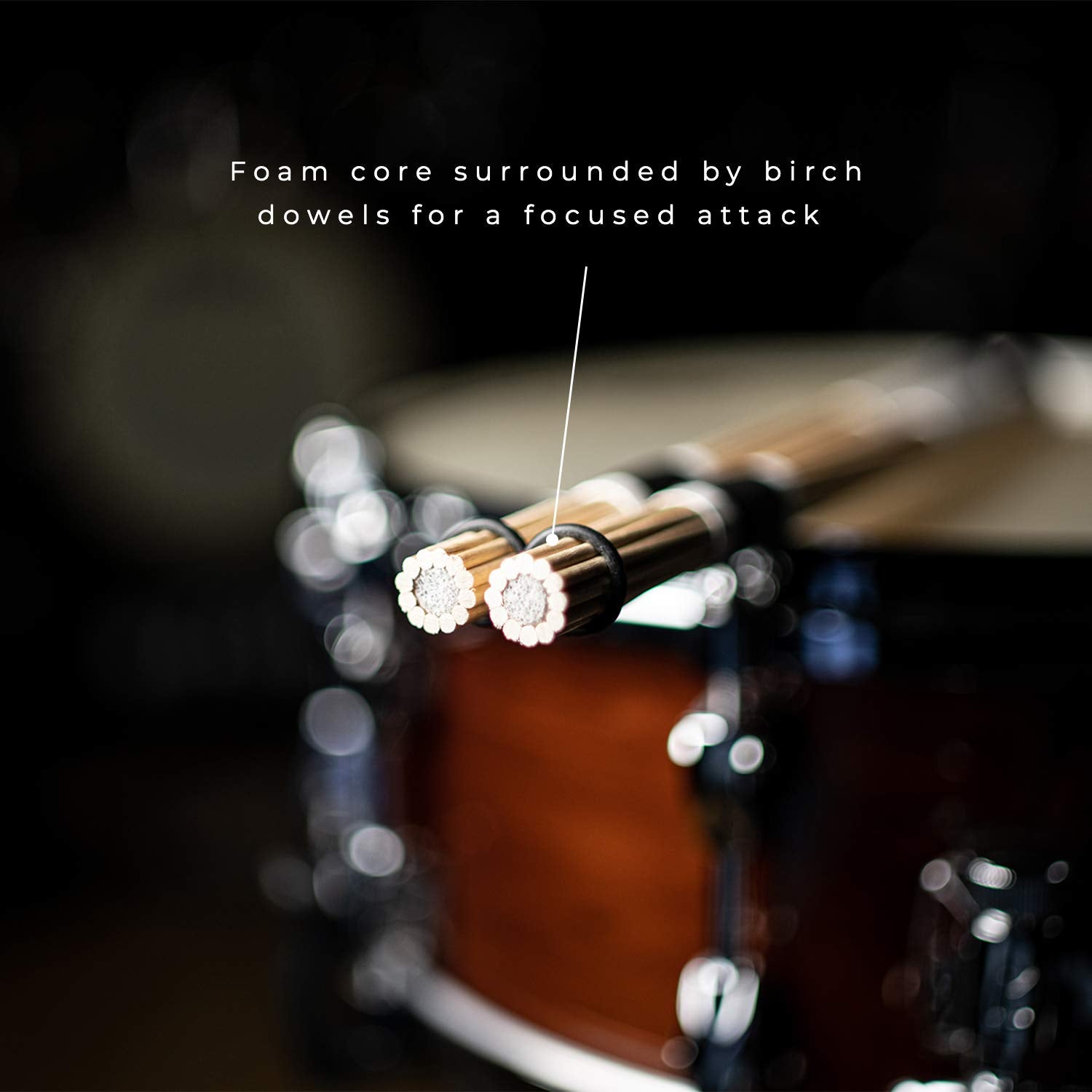 Meinl Stick & Brush Rebound Multi Rod Birch Dowels With Foam Core And Adjustable Rings   Creates A Focused Attack (Sb208)